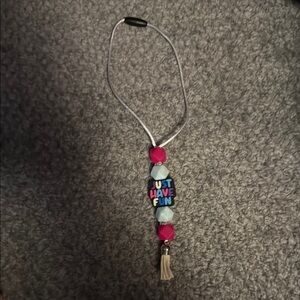 Colorful Beaded Necklace with Fun Message